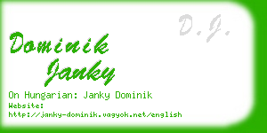 dominik janky business card